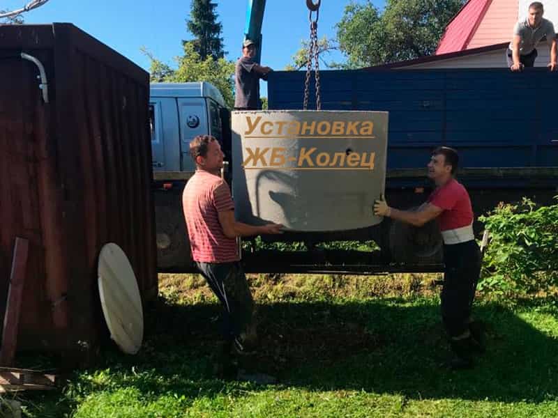 Установка и доставка бетонных колец цена